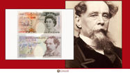 Picture of English Banknote Honouring Charles Dickens (Former Playwright)