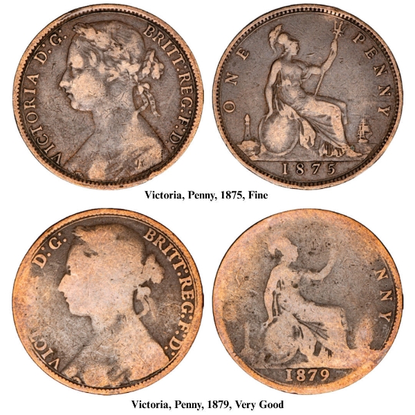 Victorian ‘Bun Head’ Pennies from  1875-1879_main