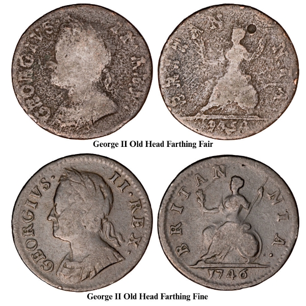 George II ‘Old Head’ Farthing