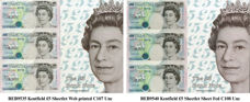 SPECIAL Pair Kentfield £5 Sheetlets Unc