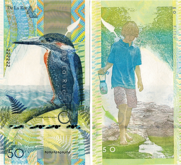De La Rue Kingfisher 50 Promotional  222222