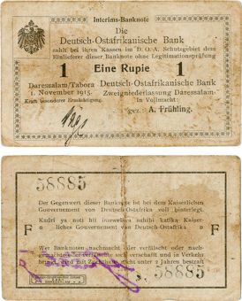 German East Africa 1 Rupie Nov 1915 P9Ab VG-Fine +