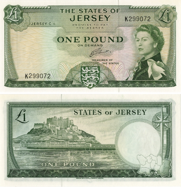 Jersey £1 P8b Clennett  AUnc