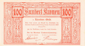Austrian States Karntner 100 Kronen 1910 PS105 Unc