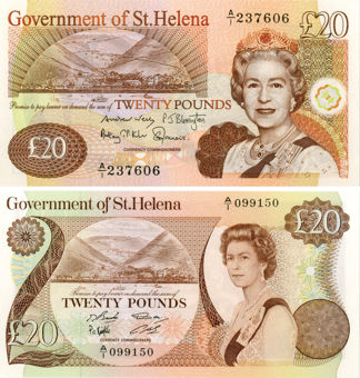 St Helena  £20 nd(1986) P10 Unc
