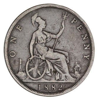 Victoria, Penny, 1882H, Fine_rev