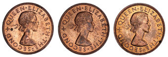 New Zealand Set of Three 1960's Halfpennies_obv