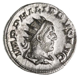 Philip the Arab and Philip II 244-249 AD. Father and son duo who ruled an Empire_obv