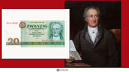 Picture of East Germany ten marks dedicated to Johann Wolfgang von Goethe