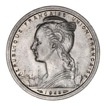 Set of Three French Colonial Coins, Uncirculated_obv