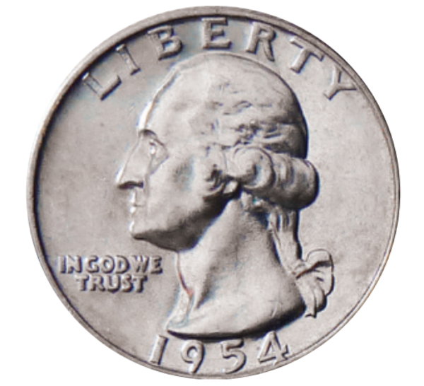 USA Washington Silver Quarter 1932-1964 Uncirculated_obv