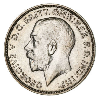 Better Sterling Silver Florins  of George V_1915_obv