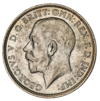 Better Sterling Silver Florins  of George V_1918_obv