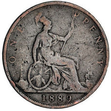 Victoria, Penny, 1889, Fine_rev