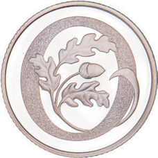 O - Oak Tree. 2018 10 Pence Silver Proof In Acrylic Block