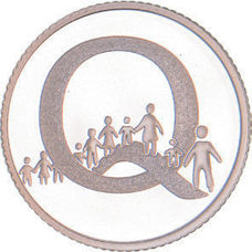 Q - Queue. 2018 10 Pence Silver Proof In Acrylic Block