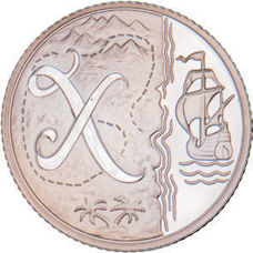 X - X Marks The Spot. 2018 10 Pence Silver Proof In Acrylic Block