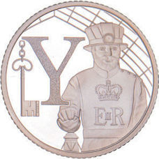 Y - Yeoman Warder. 2018 10 Pence Silver Proof In Acrylic Block
