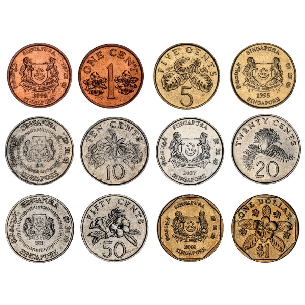 Singapore Set of Six Coins