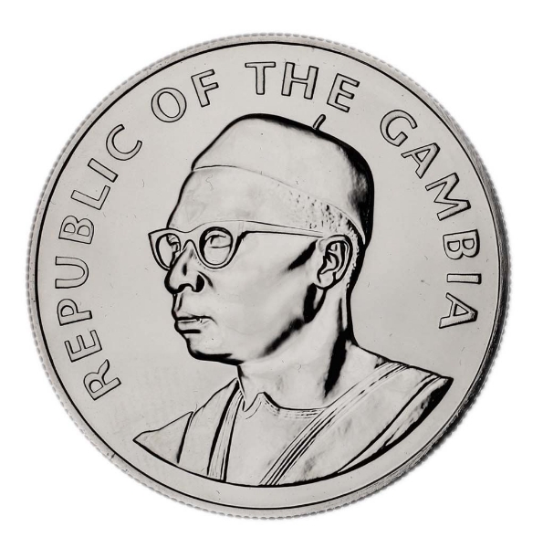 Gambia, 10 Dalasis 1975, Anniv. of Independence_obv