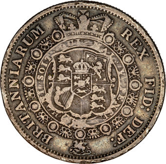 The Bull Head Halfcrowns of George III_Fine_rev