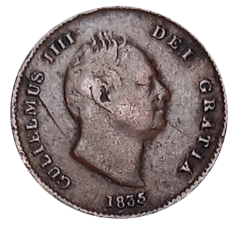 William IV Third Farthing 1835 Fine_obv