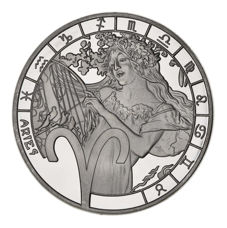 Cameroun, 100 Francs 2020, Aries Zodiac Silvered Proof
