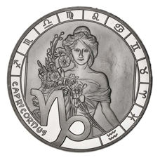 Cameroun, 100 Francs 2020, Capricorn Zodiac Silvered Proof