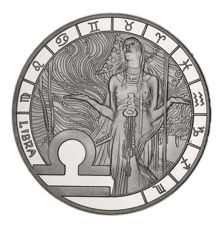 Cameroun, 100 Francs 2020, Libra Zodiac Silvered Proof