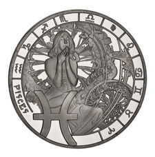 Cameroun, 100 Francs 2020, Pisces Zodiac Silvered Proof