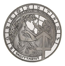 Cameroun, 100 Francs 2020, Sagittarius Zodiac Silvered Proof