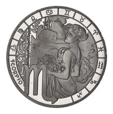 Cameroun, 100 Francs 2020, Scorpio Zodiac Silvered Proof