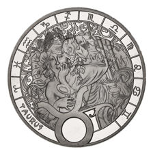 Cameroun, 100 Francs 2020, Taurus Zodiac Silvered Proof
