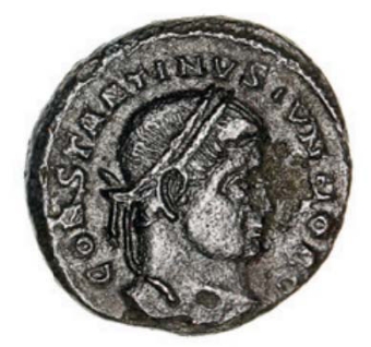 Constantine II as Caesar. A.D. 317-337. Æ 3. 'VOT X' in wreath. About Very Fine._obv