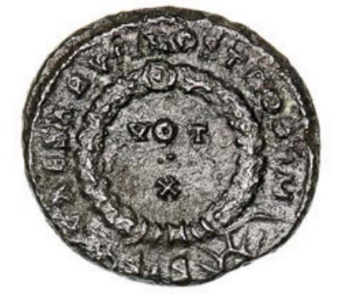 Constantine II as Caesar. A.D. 317-337. Æ 3. 'VOT X' in wreath. About Very Fine._rev