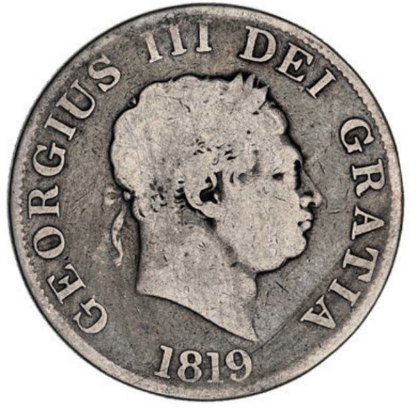 George III Roman Head Halfcrown Fine_obv