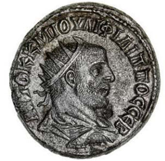 Philip I Billon Tetradrachm. About Extremely Fine_obv