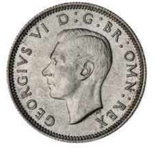 George VI, 1945 Scottish Shilling Uncirculated_obv