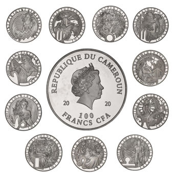 Queen Elizabeth II Zodiac Coins from The Cameroun