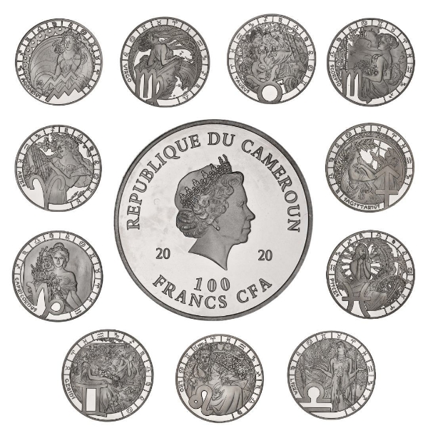 Queen Elizabeth II Zodiac Coins from The Cameroun
