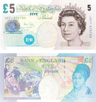 Andrew Bailey Historical £5 Fry B398 Unc