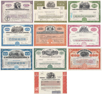 USA Share Certificates SPECIAL 10 Different