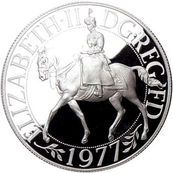 1977 Silver Proof Crown In Original Case_obv
