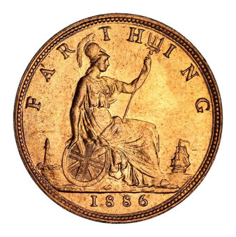 Victoria (1837-1901), Farthing, 1886, Choice Brilliant Uncirculated_rev