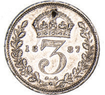 1887 Jubilee Head 3d Extremely Fine.
