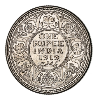 India, George V, Rupee 1919 Bombay Mint, BU