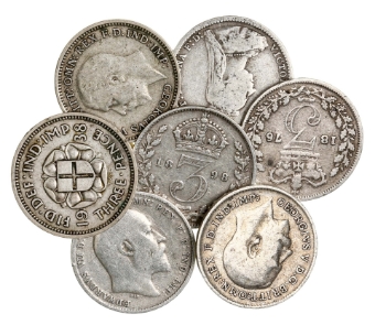 Silver Threepence Type Set