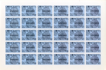 Coincraft Postal Strike Collection 10 Sheets & 4 Covers