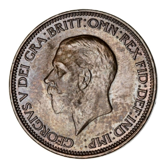 Uncirculated Halfpennies of George V_1933_obv