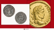 Picture of Roman Coins Dedicated to Former Emperor Crispus